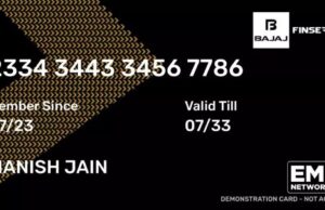 Bajaj EMI Card Explained An image of a Bajaj Finserv EMI Network Card, featuring its sleek design with branding and key benefits like easy financing, no-cost EMI options, and wide acceptance across partner stores, symbolizing financial flexibility and convenience.